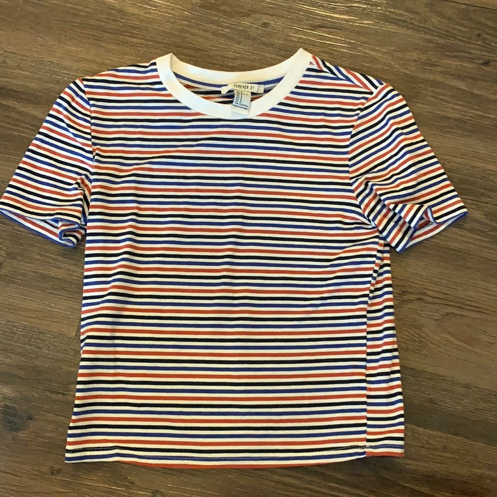 Retro-Inspired Striped Shirt (F-21) S